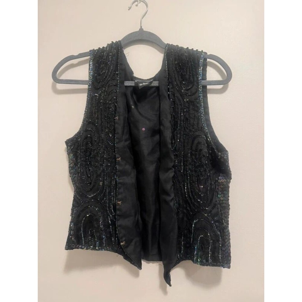 Spellbound Whimsygoth Size S Sequin Black Vest